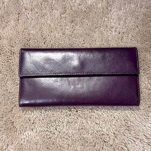 Tusk purple leather wallet